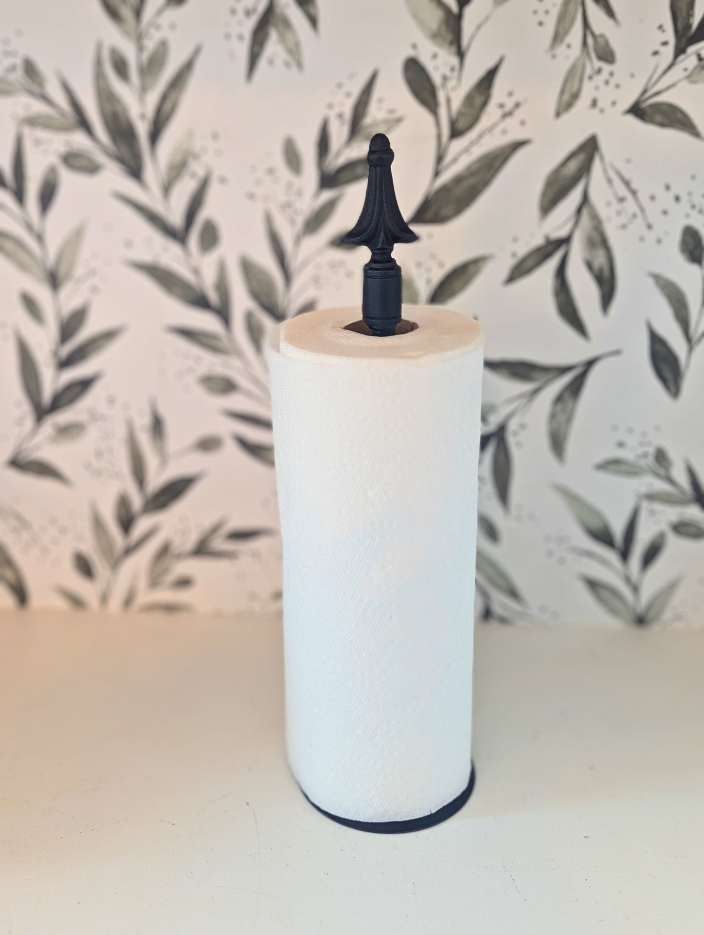 Finial Paper Towel Holder - 15.5" high - Amish Made from Wrought Iron