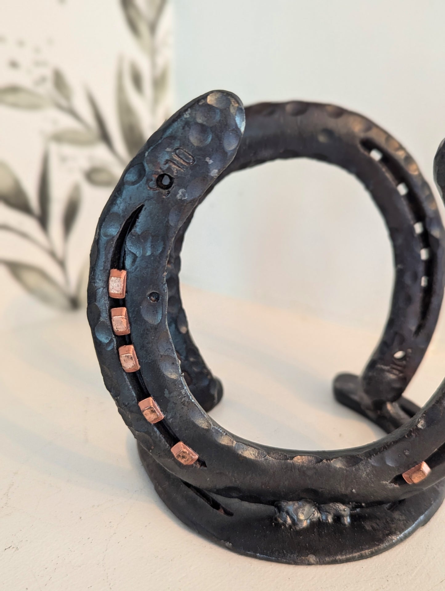 Hand-Forged Steel Horseshoe Napkin Holder | Amish Blacksmith made Kitchen Accessory | Rustic Farm and Ranch Decor