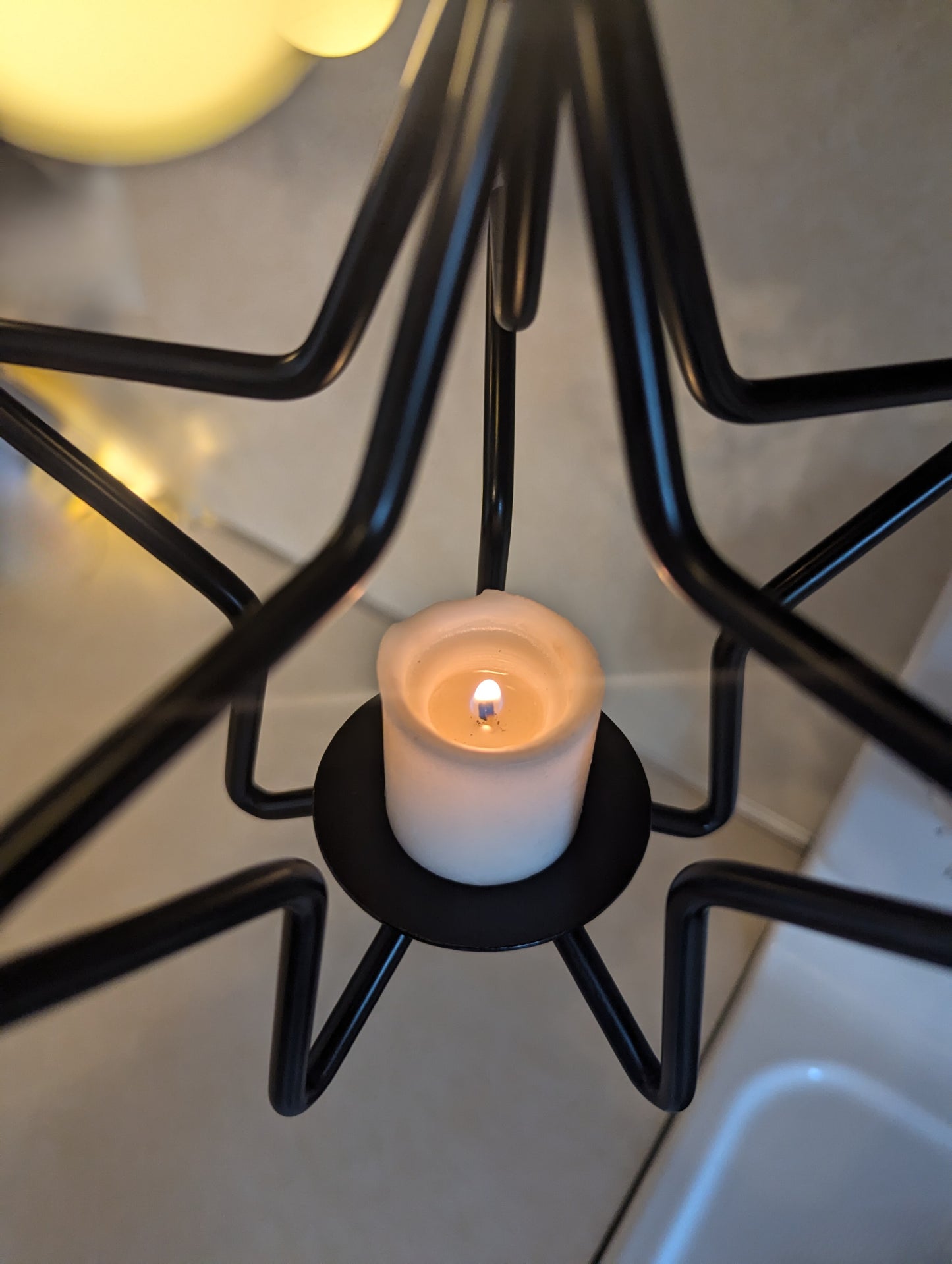 Wrought Iron Star Tea Light Holder - Amish made