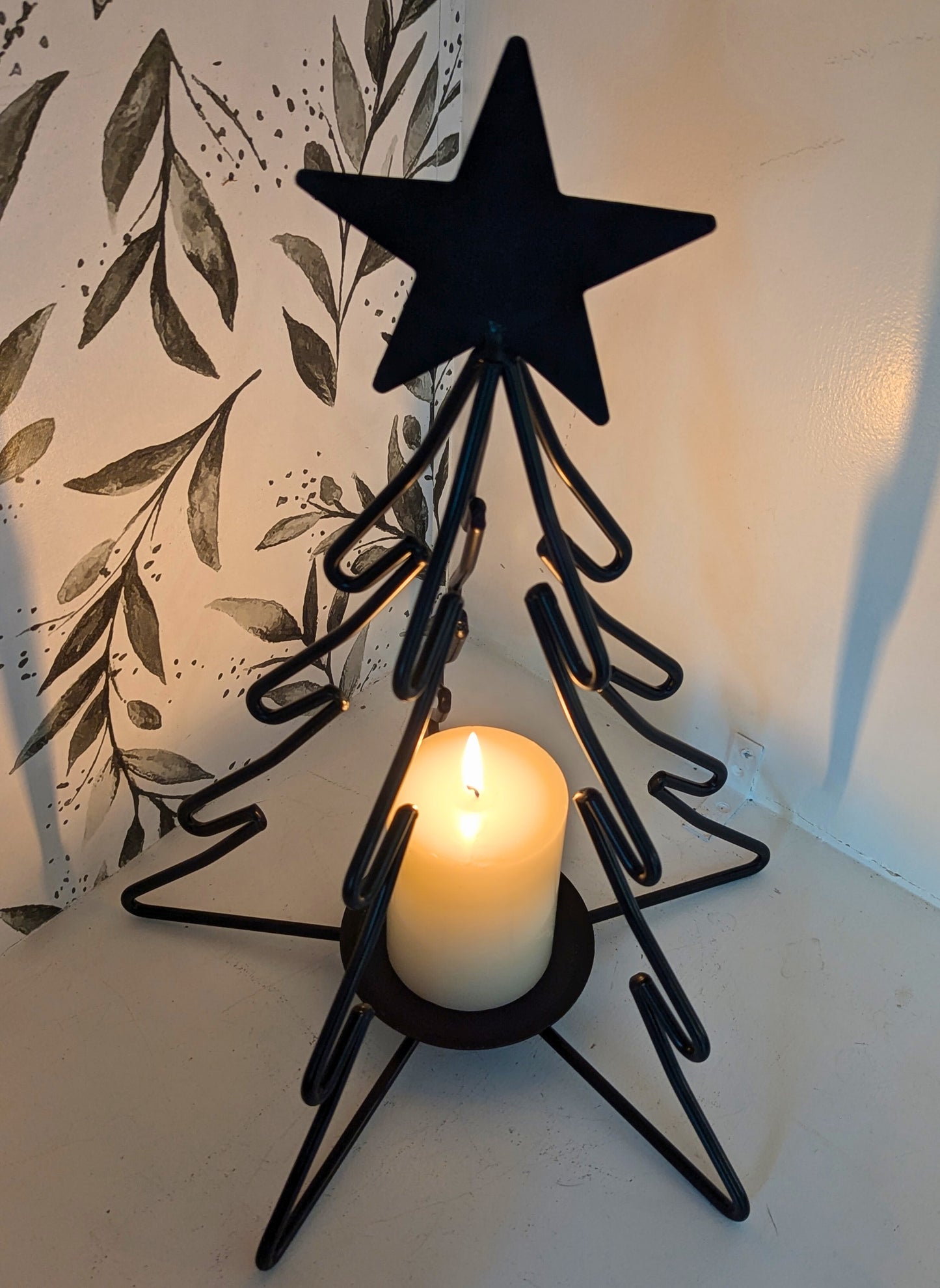 Black Wrought Iron Metal Christmas Tree - 3 Sizes - Amish Handmade