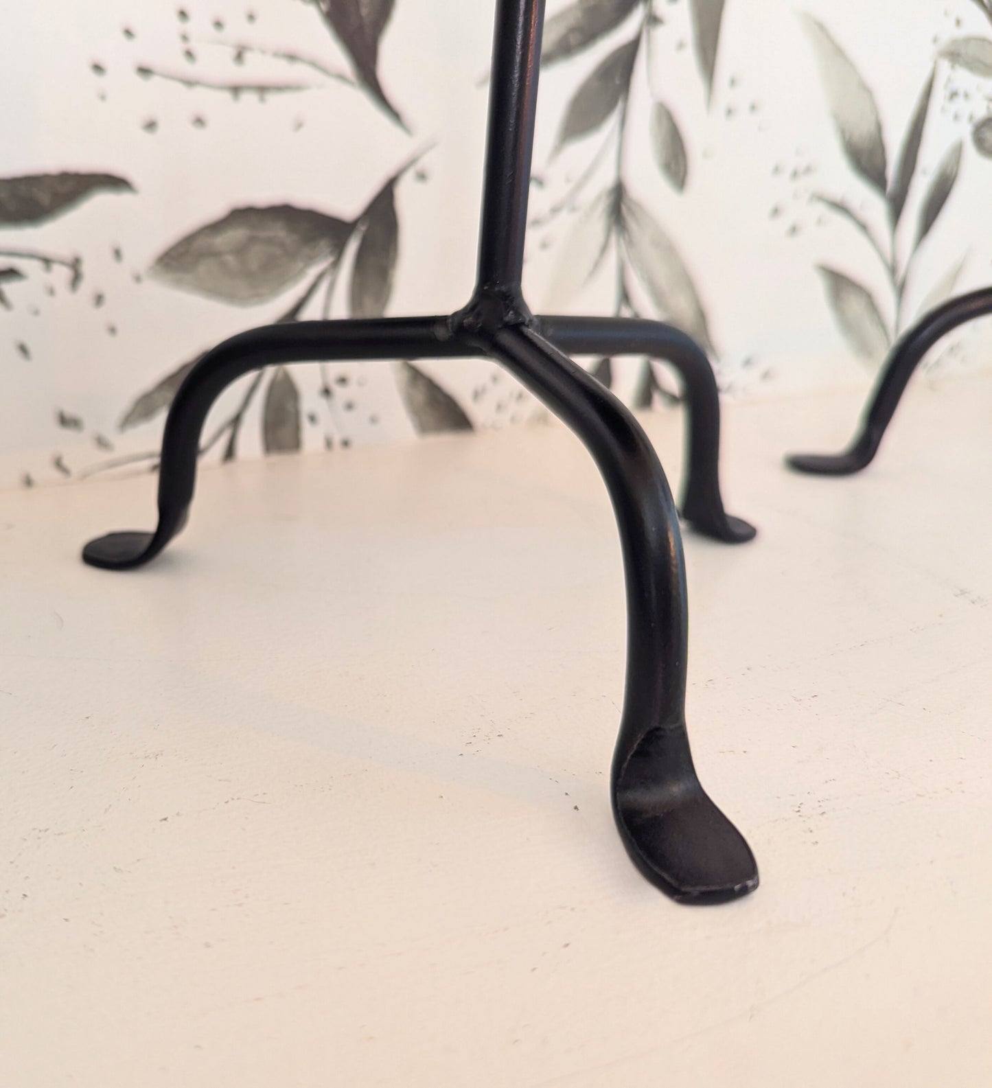 Black Wrought Iron Pillar Candle Stand - small, medium, & large - Amish made