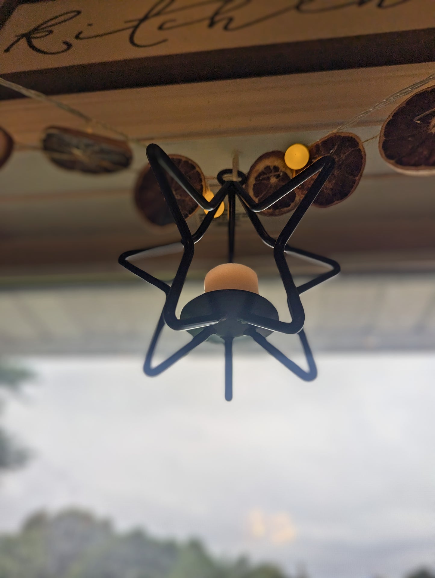 Wrought Iron Star Tea Light Holder - Amish made
