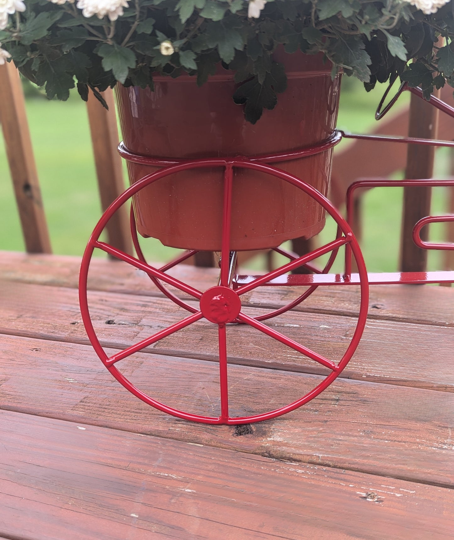 Tractor Flower planter - John Deere Green, CNH Case International Red, New Holland Blue - Powder Coated - amish made