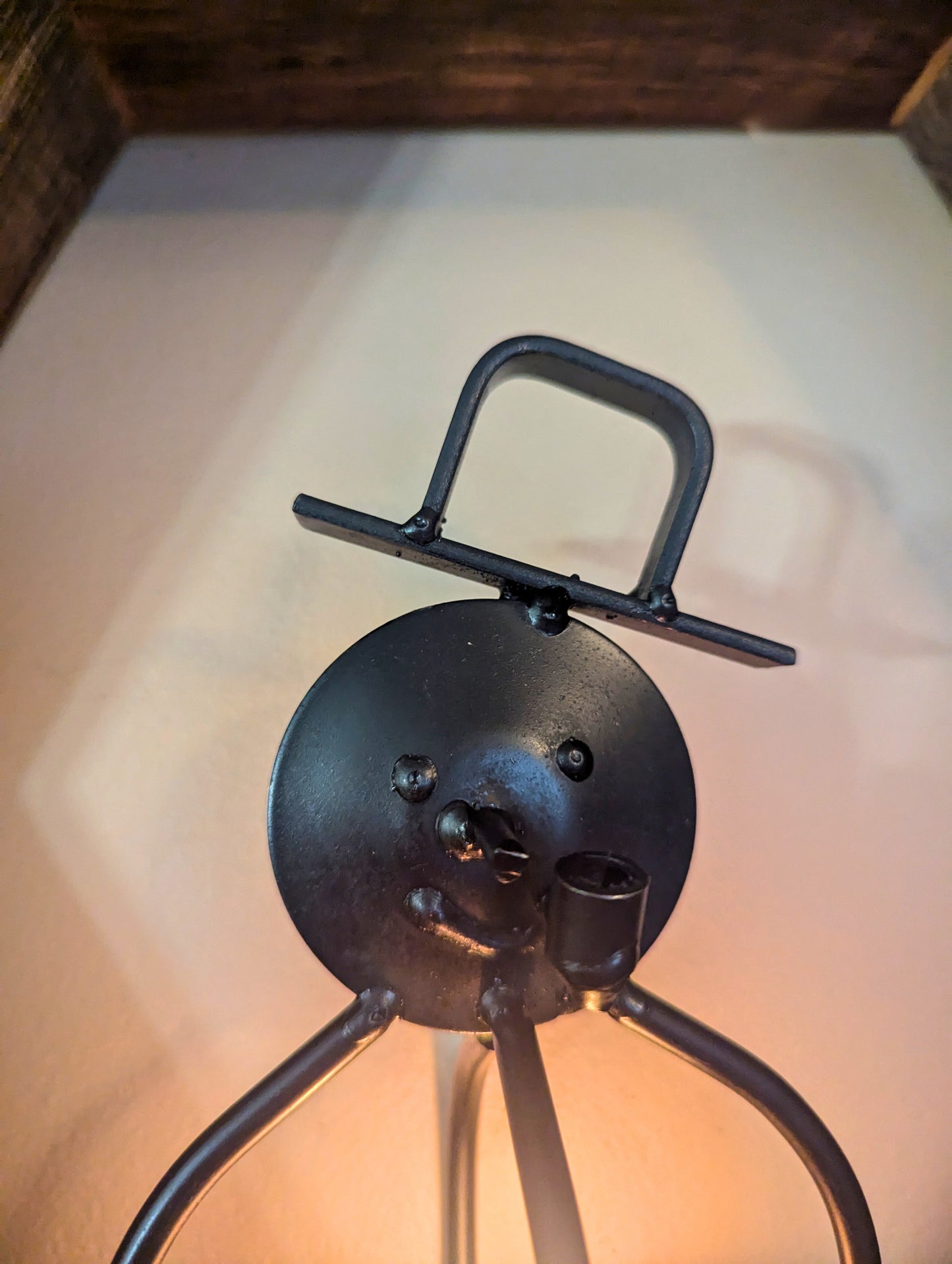 Snowman Candle Holder - Tea light - winter decor - wrought iron - amish made