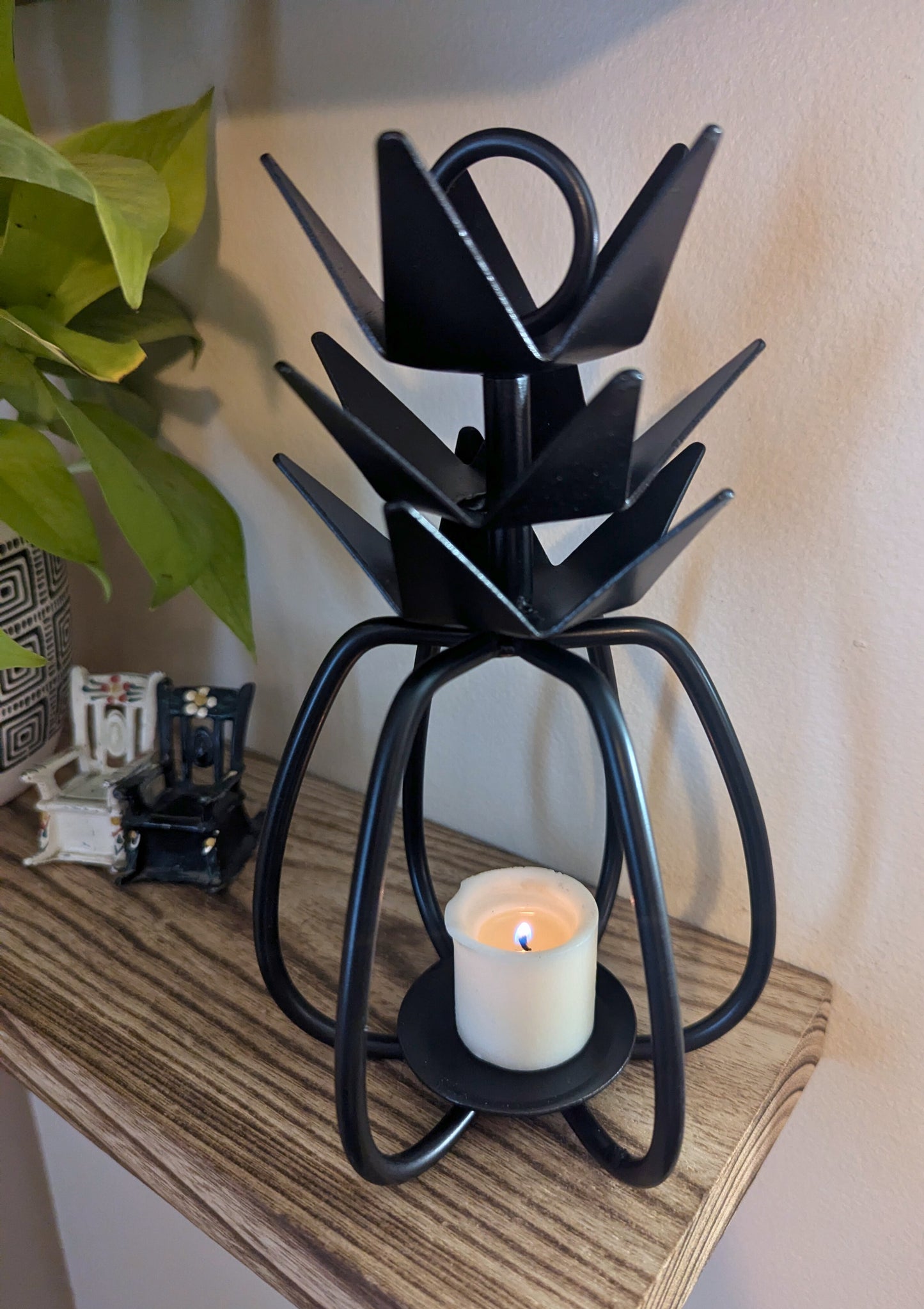 Wrought Iron Pineapple Tea Light Holder- Amish Made