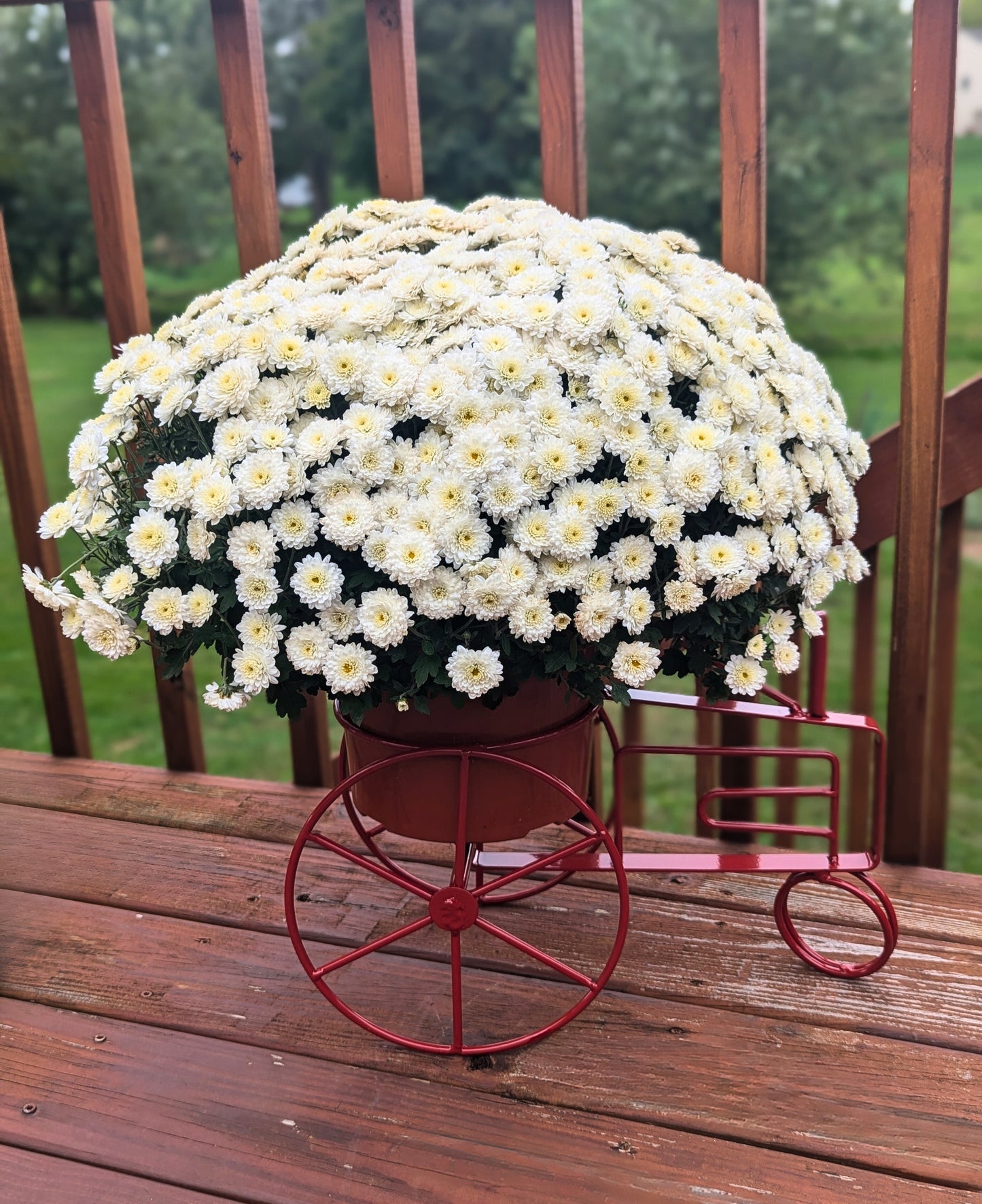 Tractor Flower planter - John Deere Green, CNH Case International Red, New Holland Blue - Powder Coated - amish made