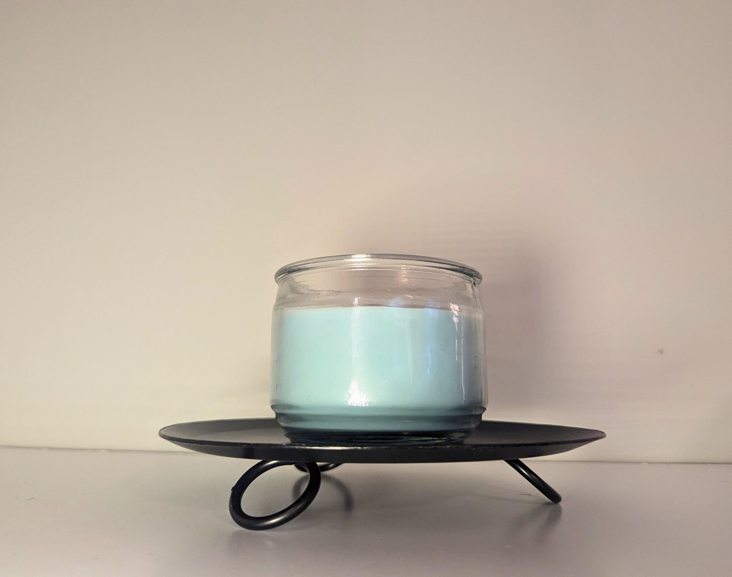 Wrought Iron Pillar Candle Holder Stand - 8" Diameter - Amish Made - Cake Stand