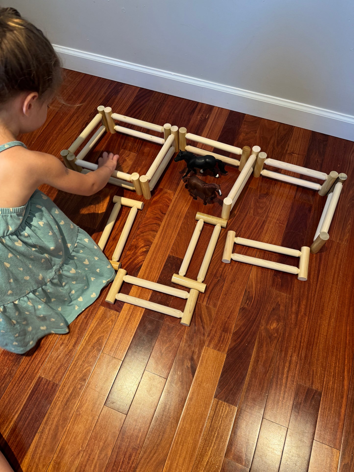 Fence-n-Play- Childrens Toy Fence- Amish Made 12 Piece Set