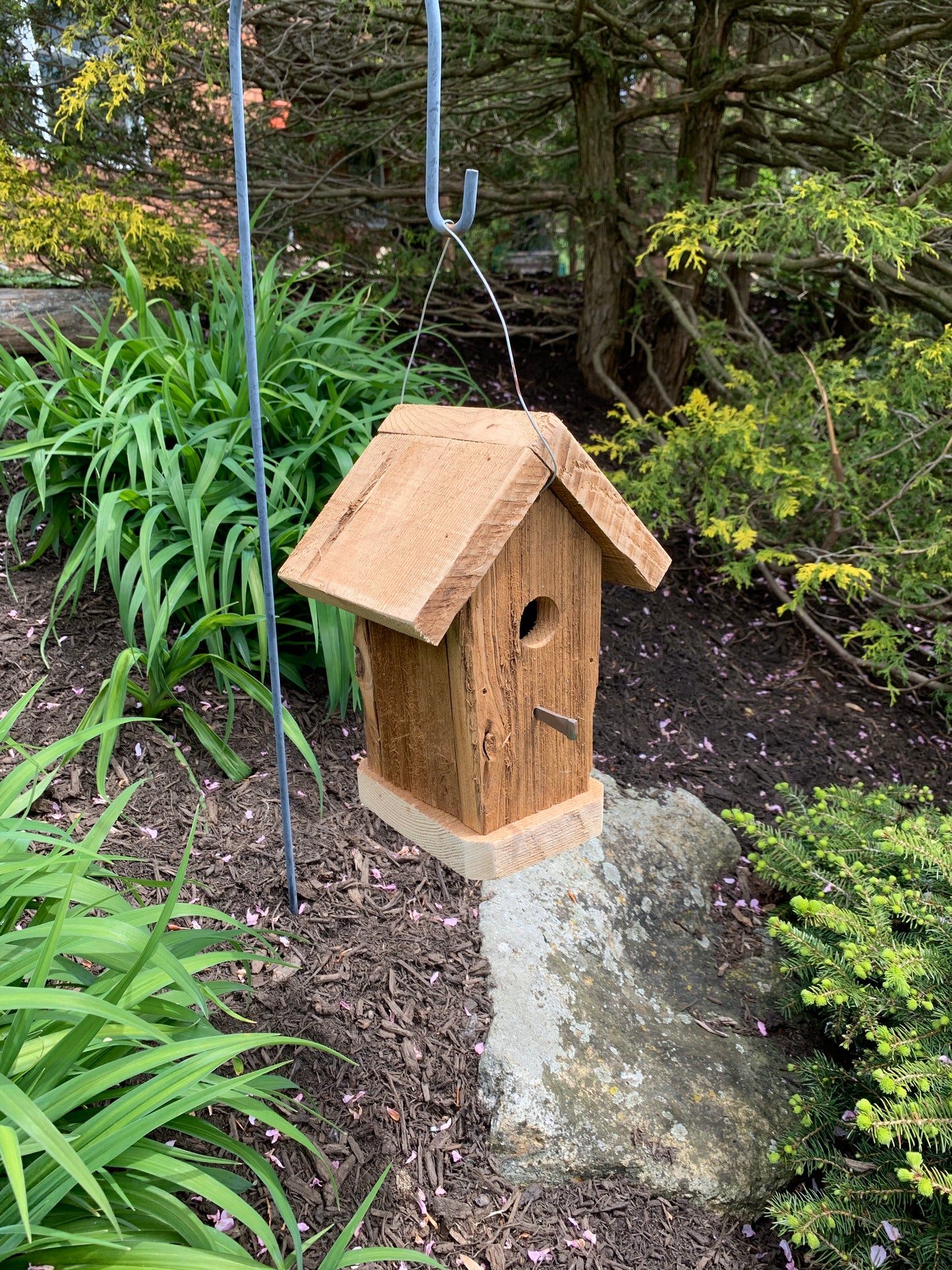 Corncrib Hanging Birdhouse Handmade rustic weather resistant