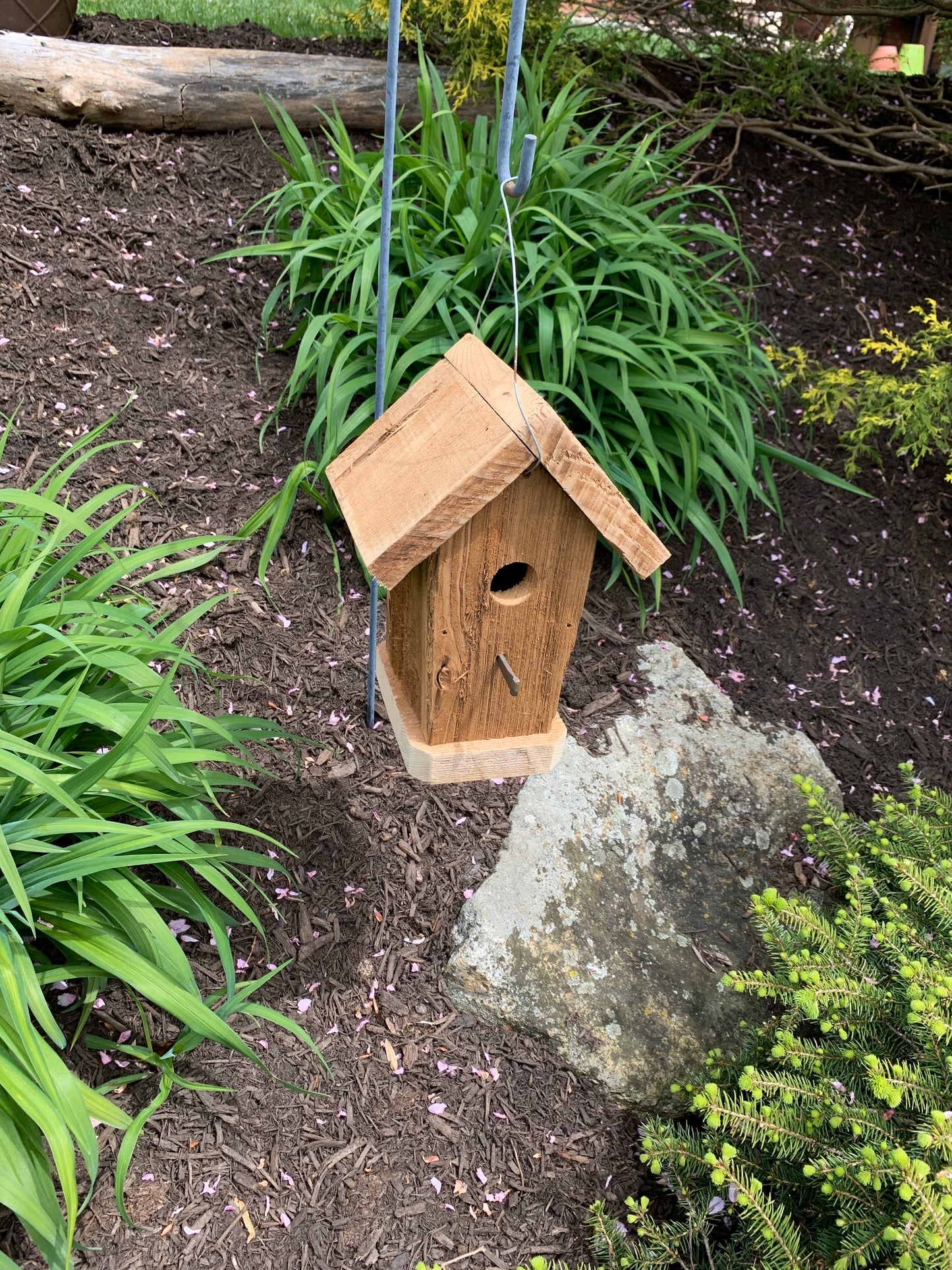 Corncrib Hanging Birdhouse Handmade rustic weather resistant