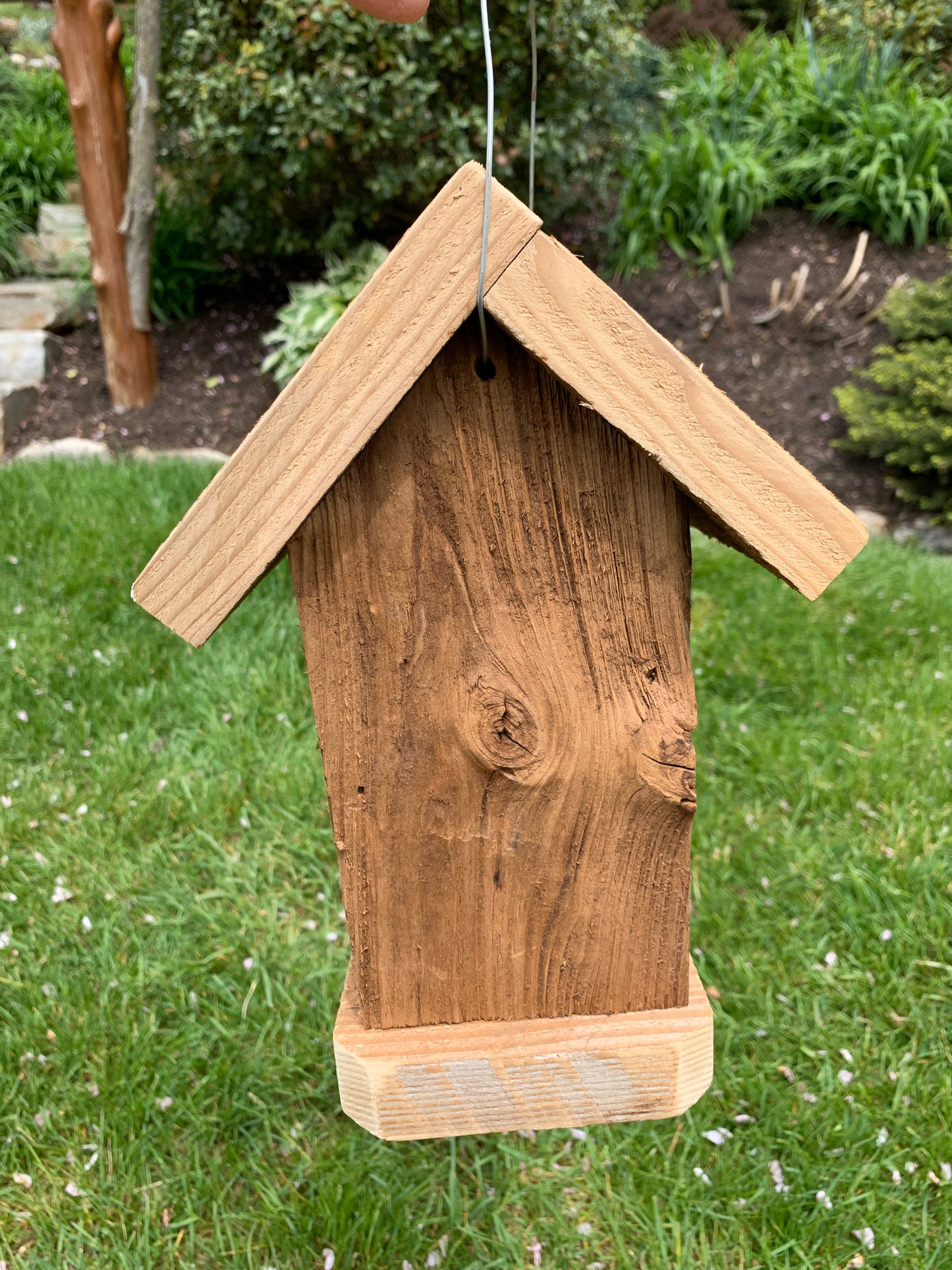 Corncrib Hanging Birdhouse Handmade rustic weather resistant