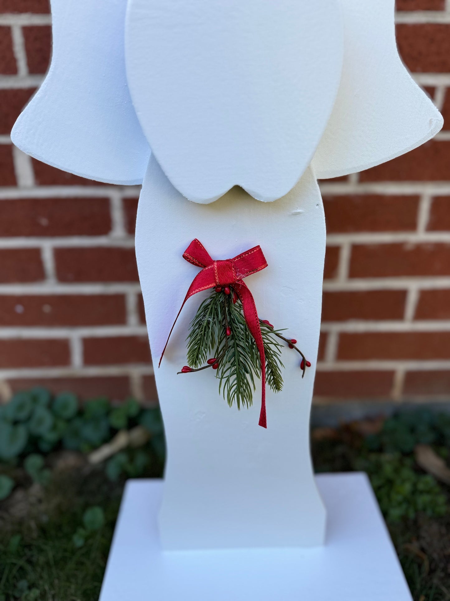 Christmas Angel w/ Stand– Wooden Angel w/ Wings– Holiday Art, Christian Art, Winter Decor, Indoor-Outdoor Christmas Decoration, Gift for Her