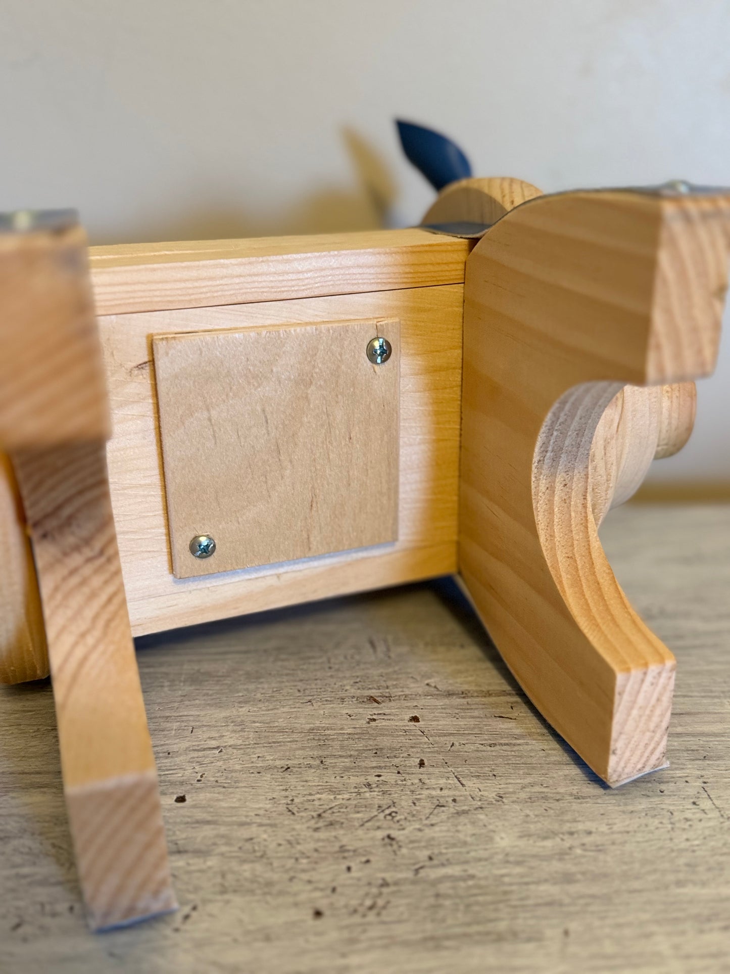 Child's Piggy Bank–Pink or Blue, Natural Wood & Leather – Baby Shower Gift, Nursery Decor, First Birthday, Christmas Gift, Child's Birthday