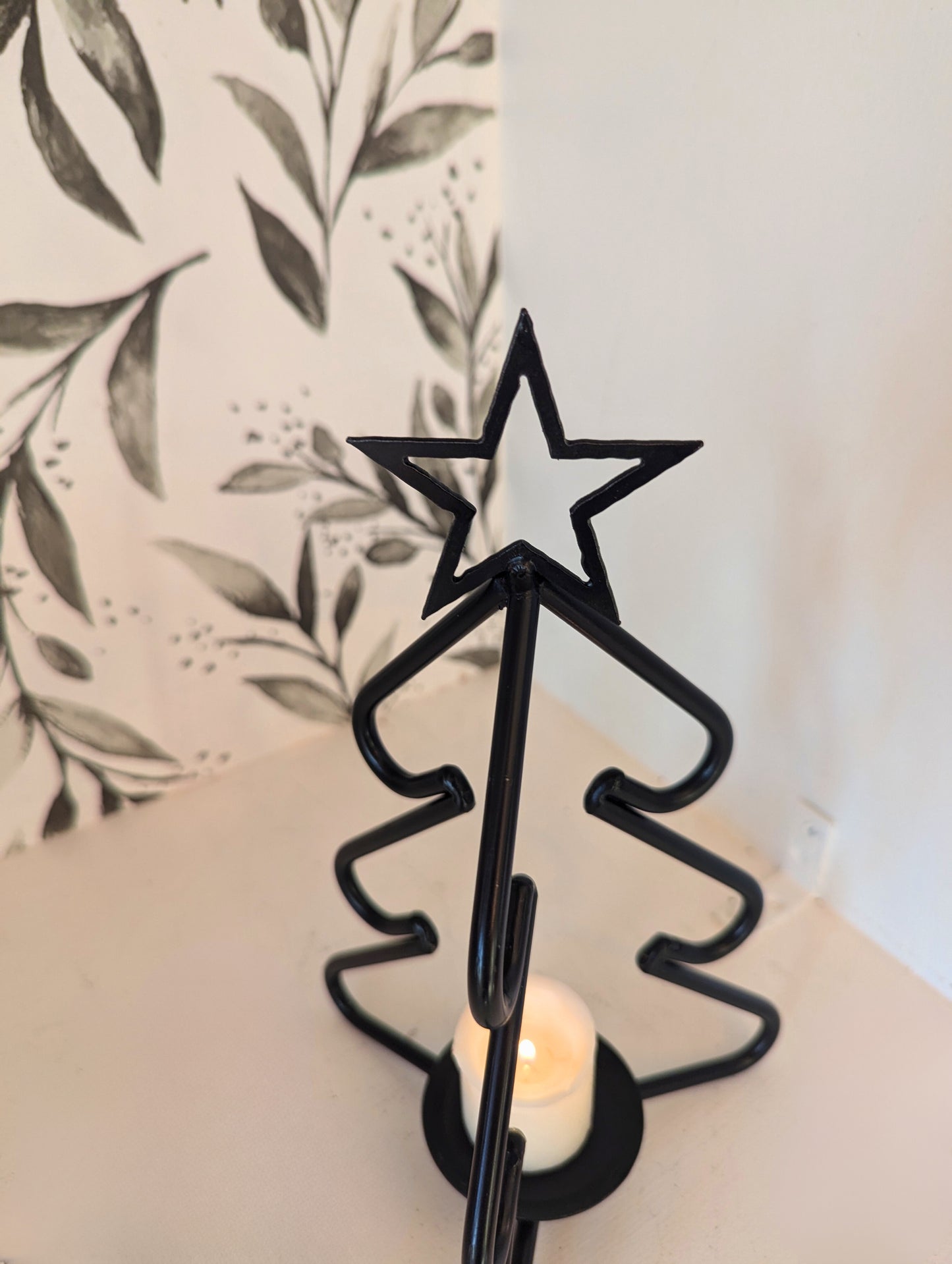 Black Wrought Iron Metal Christmas Tree - 3 Sizes - Amish Handmade