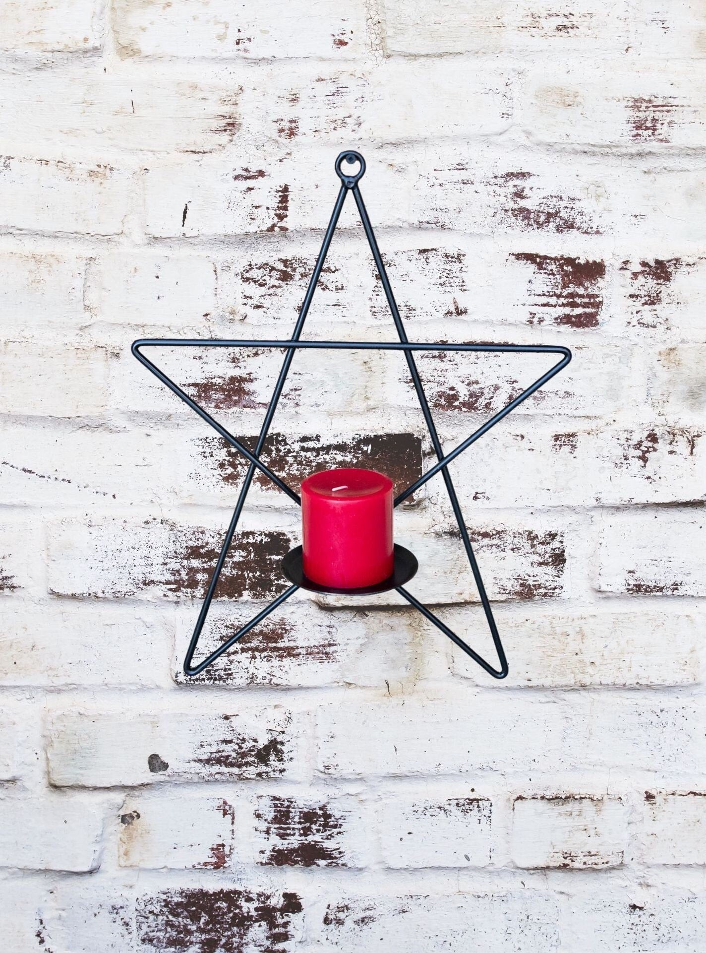 Wall Sconce - Pillar candle holder - Amish Handmade