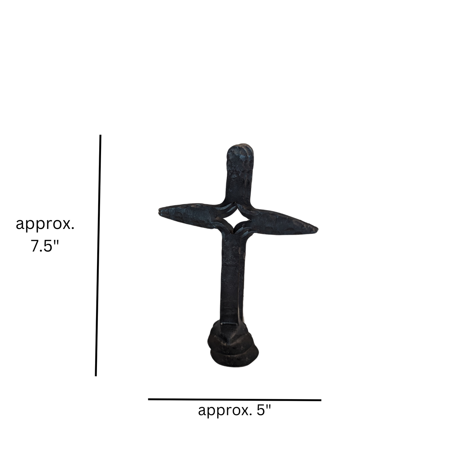 Handcrafted Railroad tie Cross | Amish Blacksmith Forged Steel Religious Decor | Rustic Easter, Palm Sunday, and Church Decorations
