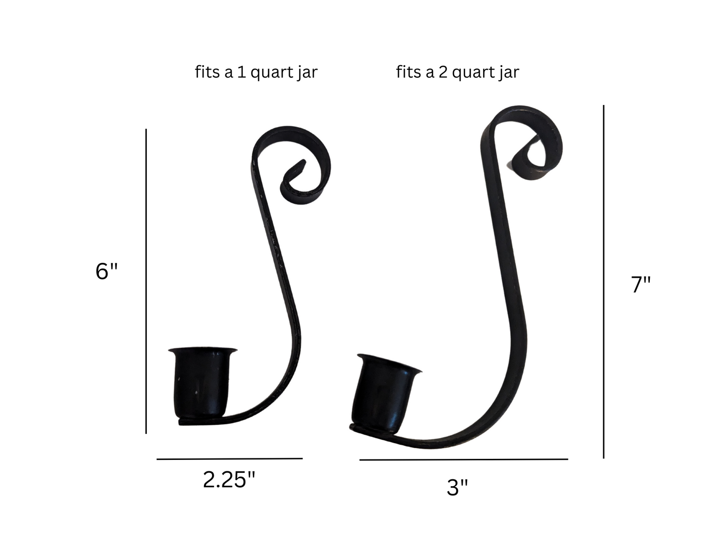 Mason Jar Insert Taper Candle Holder, Farmhouse Rustic Decor, Taper Candle, Wedding Table Centerpiece, Handcrafted by Amish.