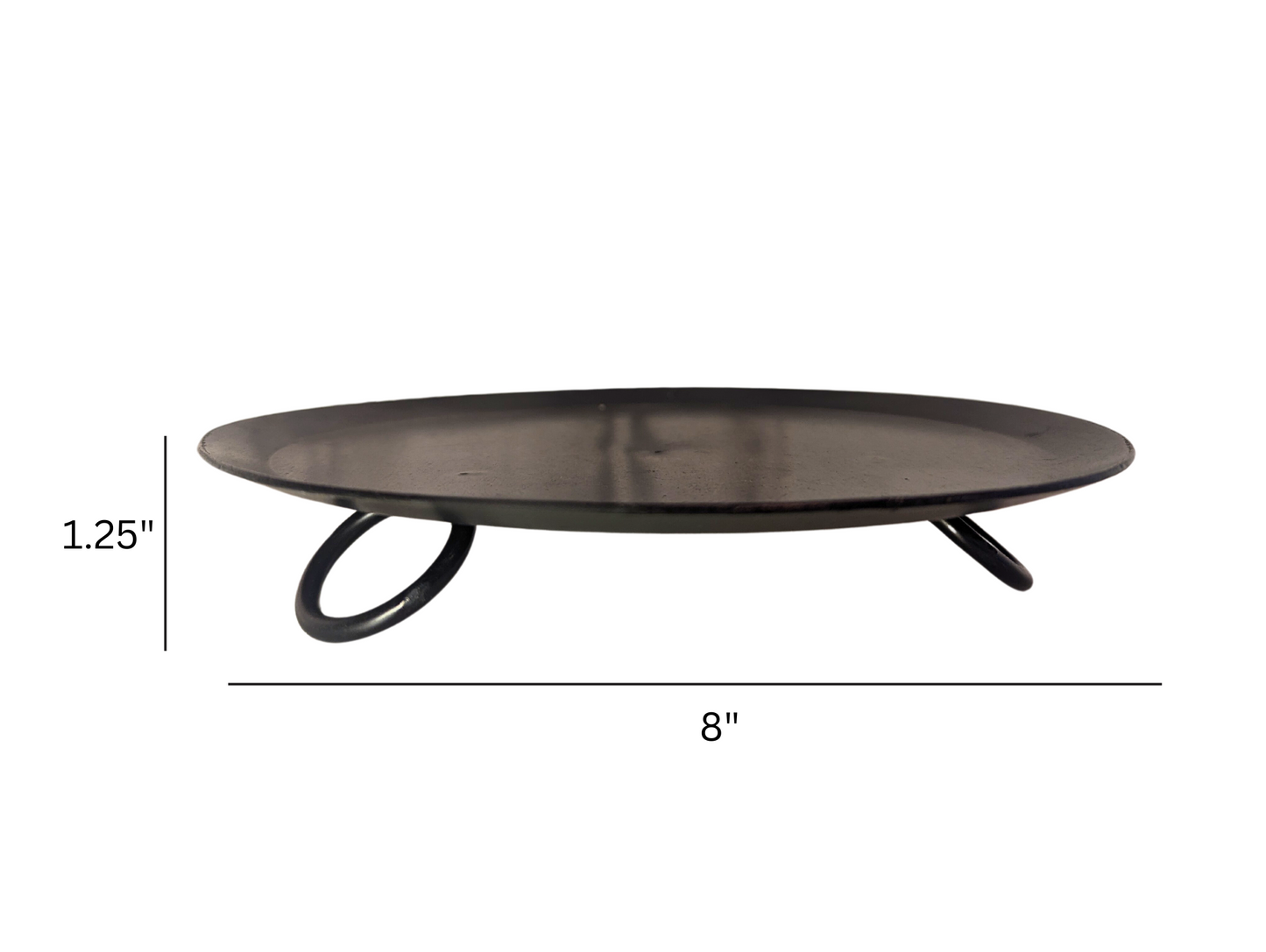 Wrought Iron Pillar Candle Holder Stand - 8" Diameter - Amish Made - Cake Stand