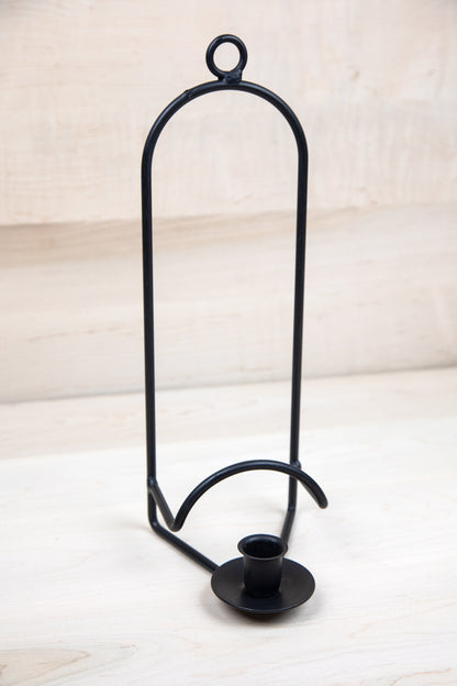 Wrought Iron Plate Holder with Candles- Hanging Plate Holder- Amish Made