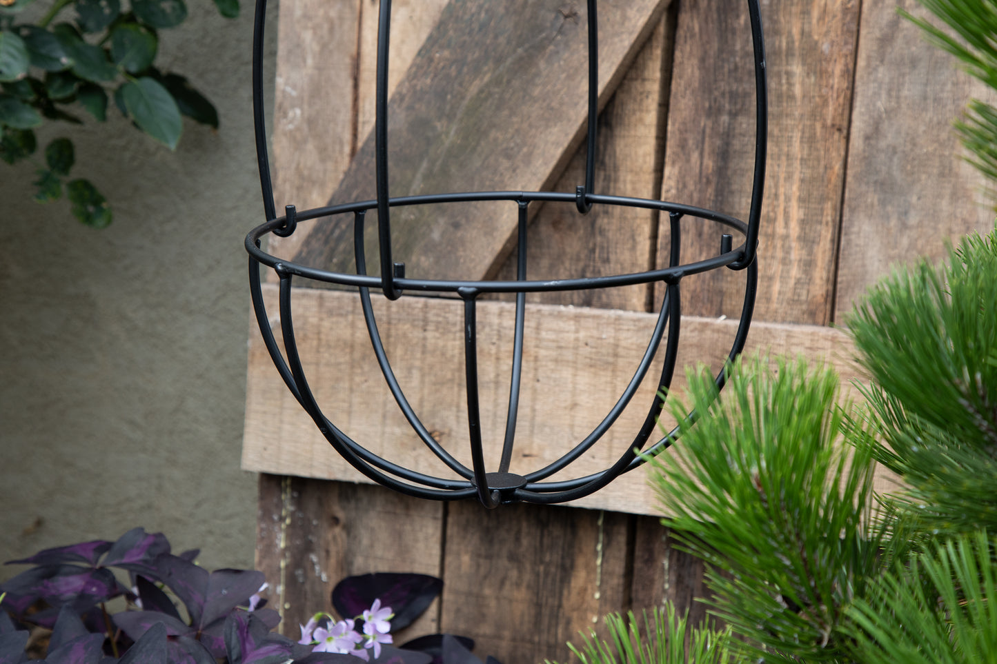 Wrought Iron Hanging Basket -  Plant Hanger - Amish made - 24"x12"