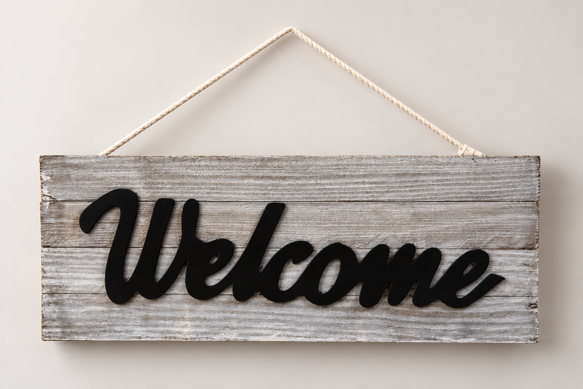 Farmhouse Welcome Sign, Rustic Wooden Wall Decor, Entryway Welcome Sign, Distressed Wood Sign, Farmhouse Entryway Decor (Copy)