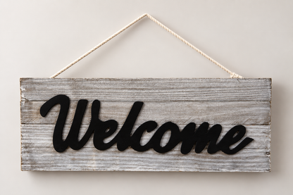 Farmhouse Welcome Sign, Rustic Wooden Wall Decor, Entryway Welcome Sign, Distressed Wood Sign, Farmhouse Entryway Decor (Copy)