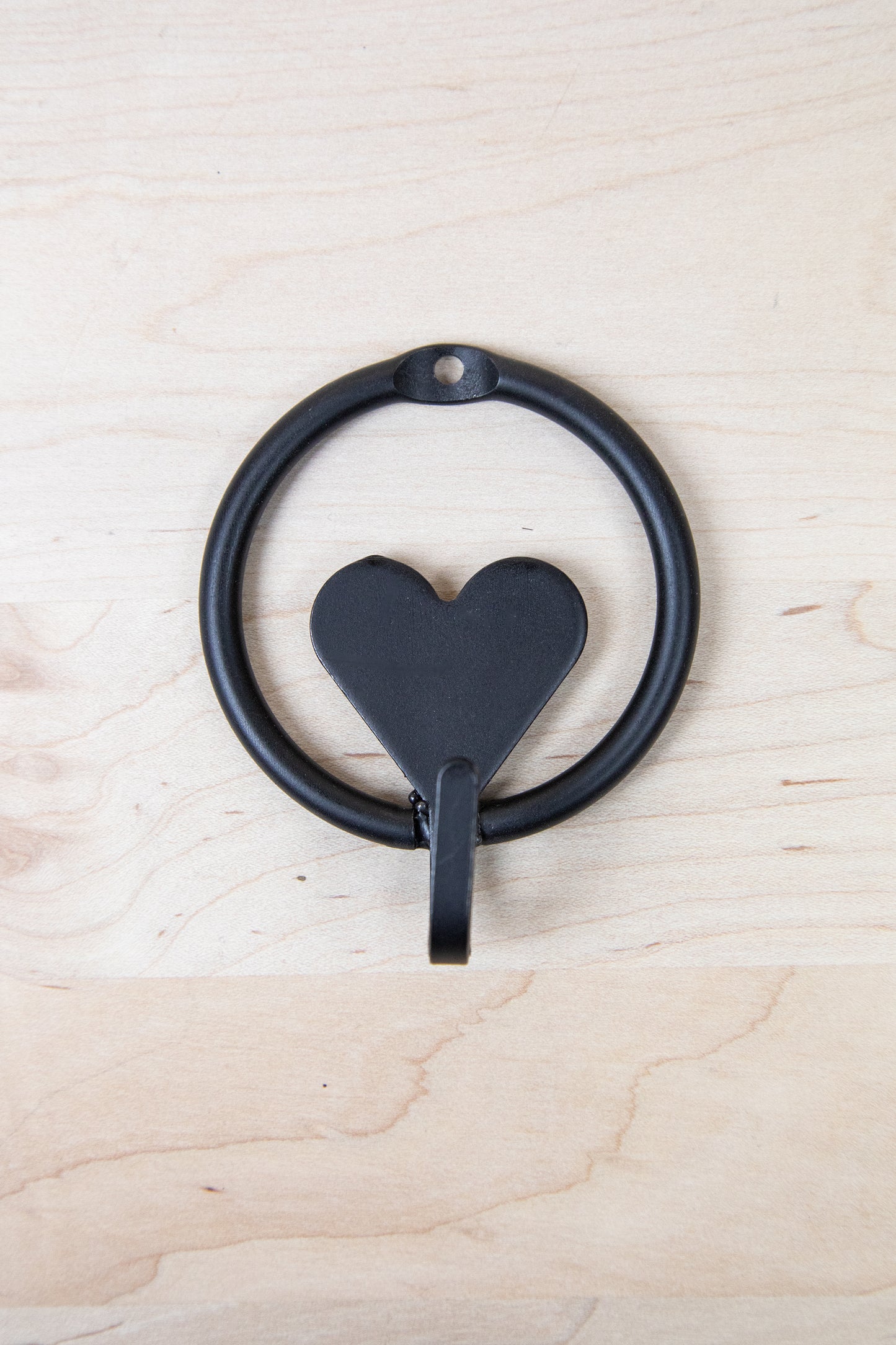 Amish Made Wall Mounted Hook – Heart & Star Accent Coat Hook, Bathroom Towel or Bath Robe Hanger, Kids Hat Hook, Closet hook, Key Holder