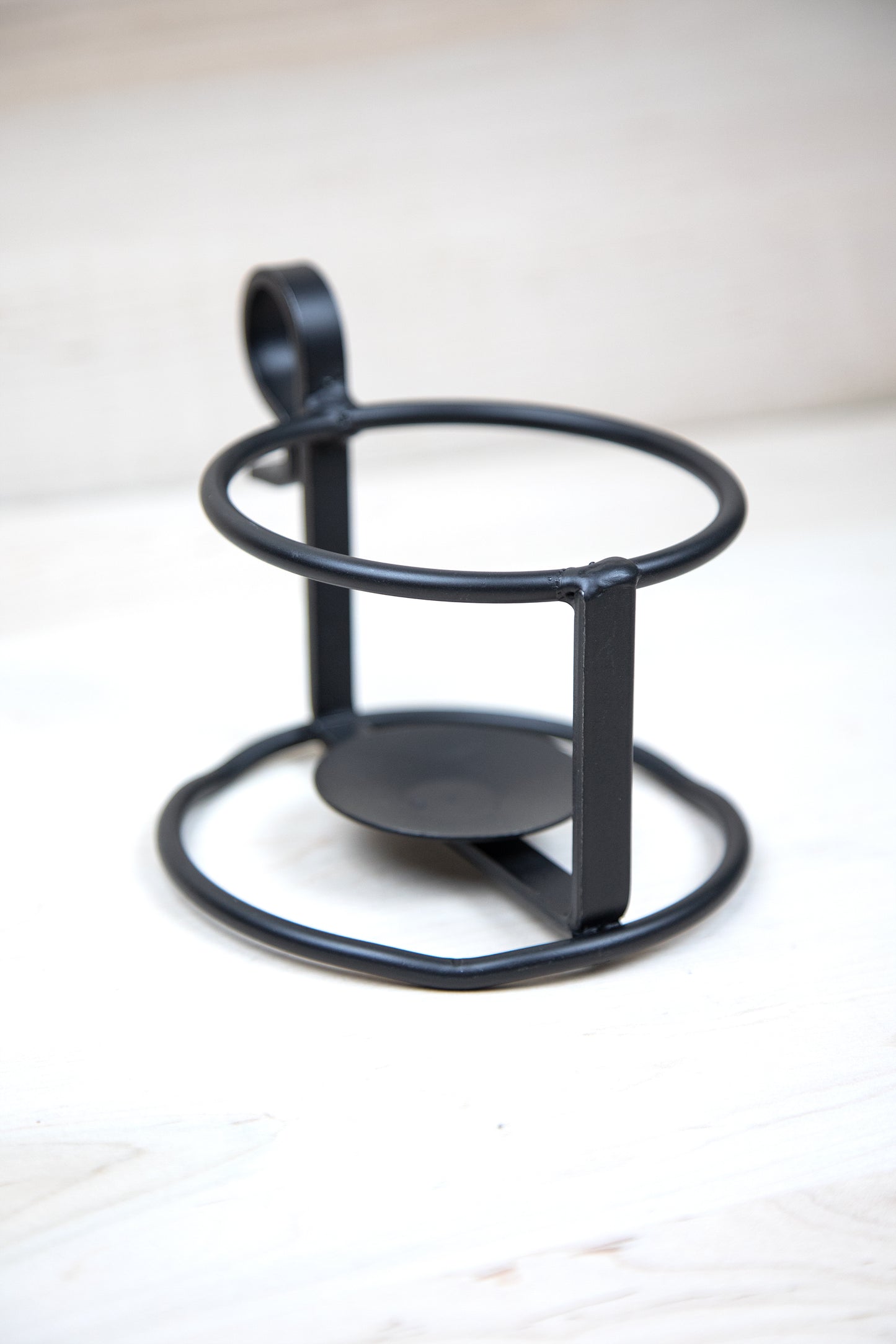 Black Wrought Iron Jar Candle Holder - Amish Handmade in the USA