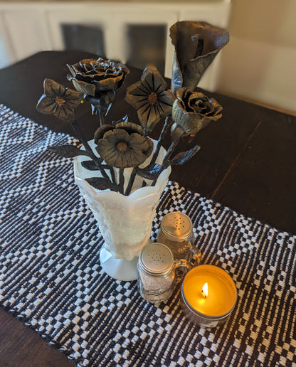 Amish Blacksmith Hand-Forged Flowers - Rose, Calla Lily, Petunia, Wildflowers