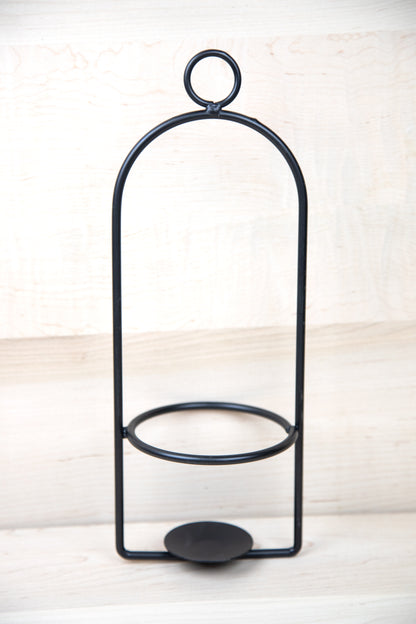 Wrought Iron Metal Hanging Candle Holder - tea lights, pillar, jar candles - Amish Made