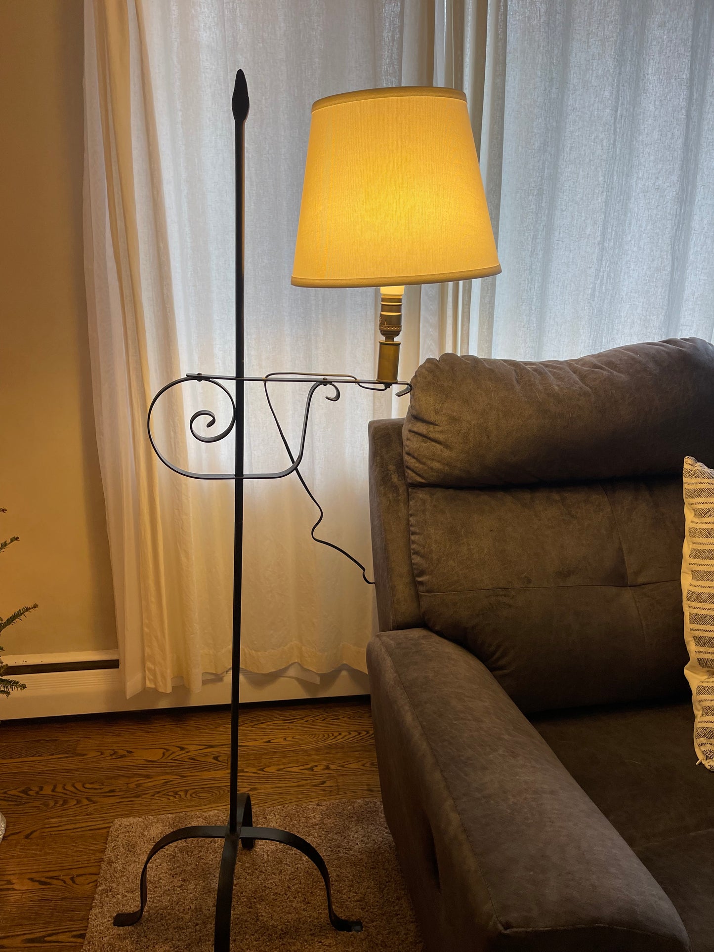 Wrought Iron Floor Lamp Three Styles- Amish Handmade