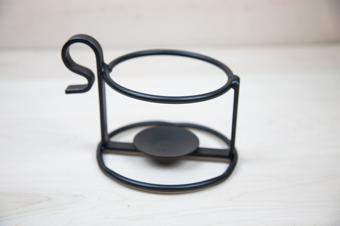 Black Wrought Iron Jar Candle Holder - Amish Handmade in the USA