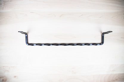 Wrought Iron Twisted Towel Bar, Size small and large- Country Amish Farmhouse Towel Rack