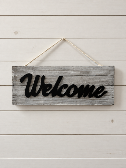 Farmhouse Welcome Sign, Rustic Wooden Wall Decor, Entryway Welcome Sign, Distressed Wood Sign, Farmhouse Entryway Decor (Copy)