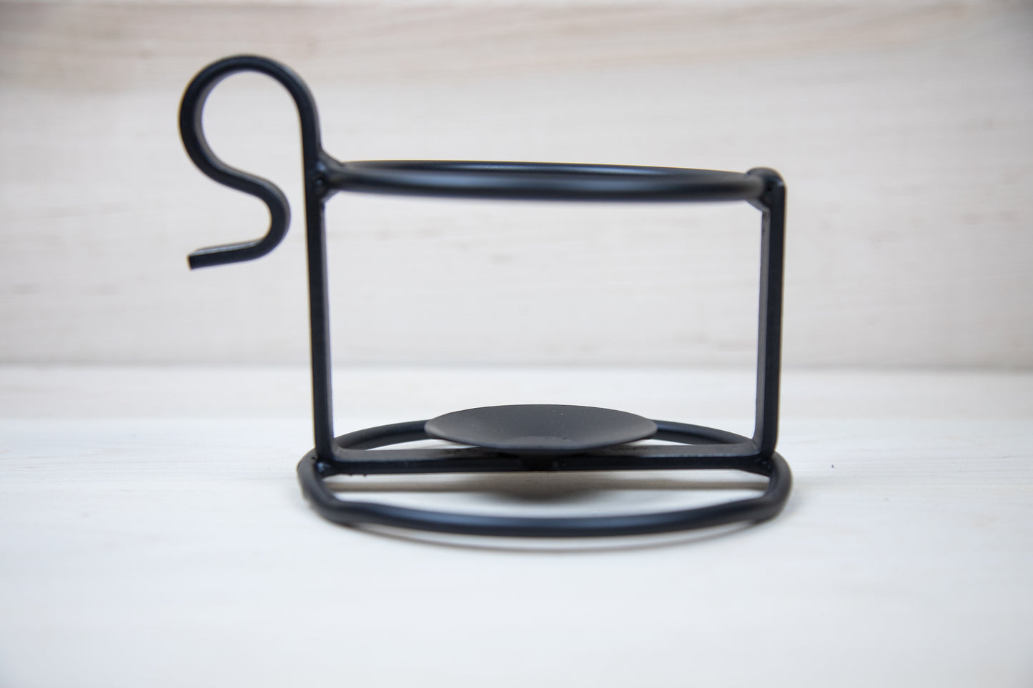 Black Wrought Iron Jar Candle Holder - Amish Handmade in the USA