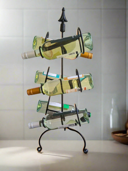 Wine Rack Tabletop 6 bottle - Handcrafted in Lancaster by Amish