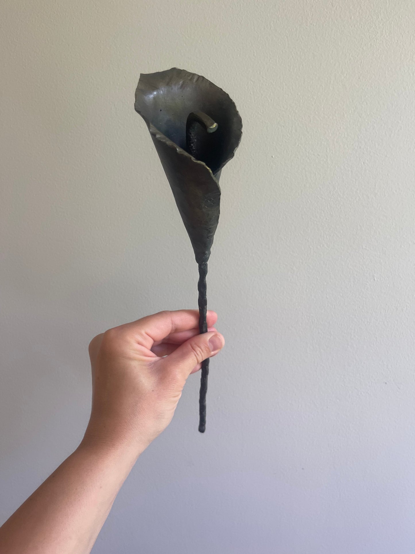 Amish Hand-Forged Steel Calla Lily - Artificial Flower