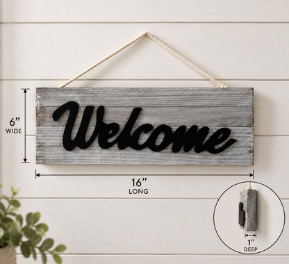 Farmhouse Welcome Sign, Rustic Wooden Wall Decor, Entryway Welcome Sign, Distressed Wood Sign, Farmhouse Entryway Decor (Copy)