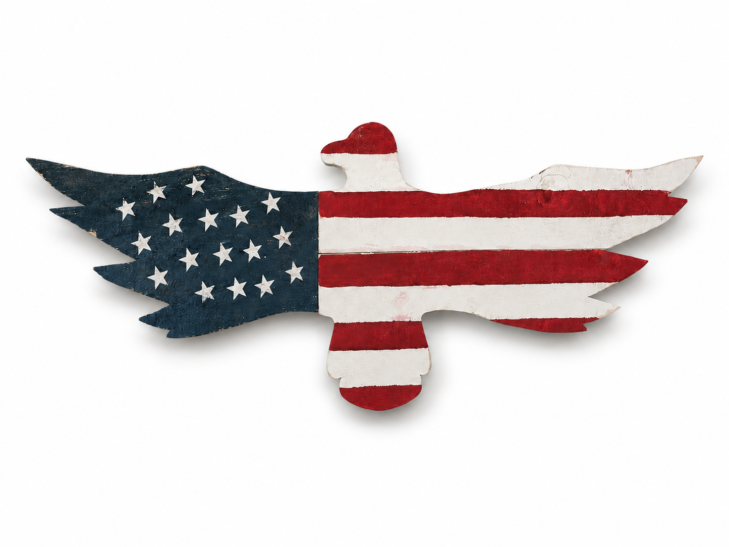 Amish Made Patriotic Eagle Wall Decor | Handmade American Flag Eagle | Rustic Americana Wall Art | 4th of July Porch Decoration