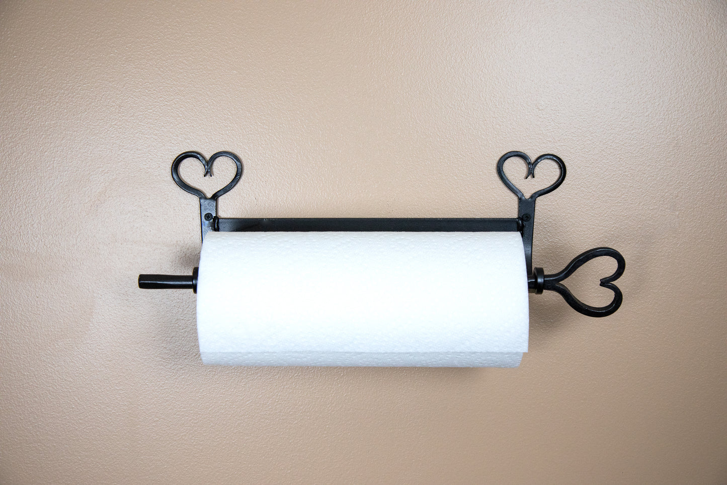 Heart Paper Towel Holder - wrought iron - Amish made