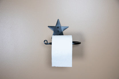 Star Toilet Paper Holder Wall Mounted- Country Amish Handmade in USA