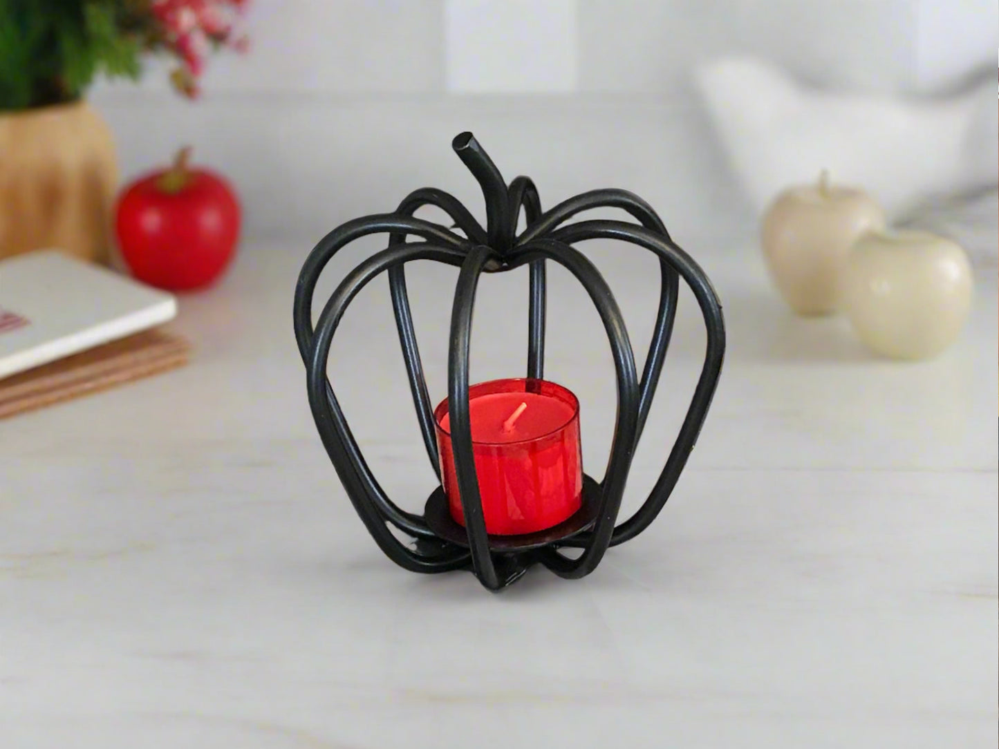 Wrought Iron Apple Tea Light Holder- Amish Made