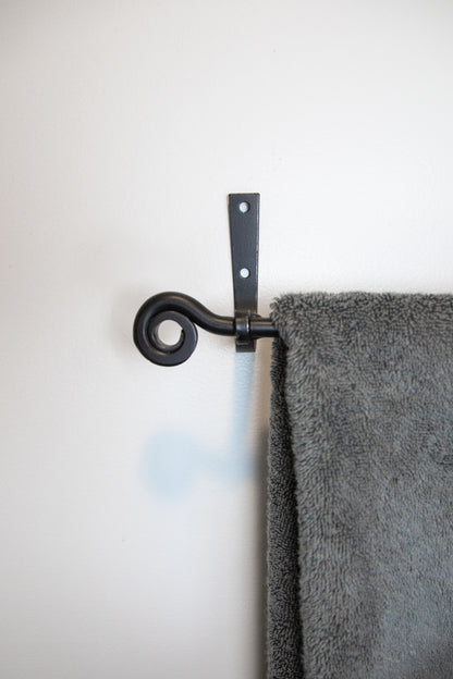 Wrought Iron Towel Bar, Large and Small Towel Bar, Amish Made