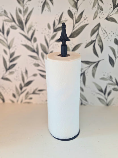 Finial Paper Towel Holder - 15.5" high - Amish Made from Wrought Iron