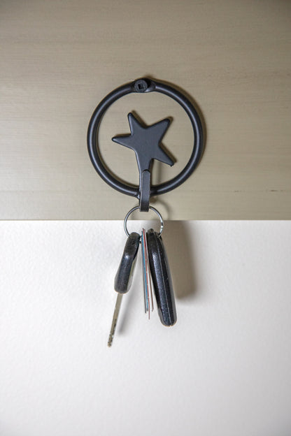 Amish Made Wall Mounted Hook – Heart & Star Accent Coat Hook, Bathroom Towel or Bath Robe Hanger, Kids Hat Hook, Closet hook, Key Holder