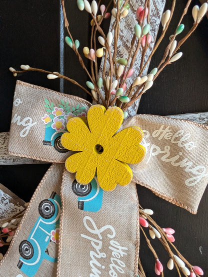 Rustic Wooden Star Door Hanger, Spring & Easter Farmhouse Decor