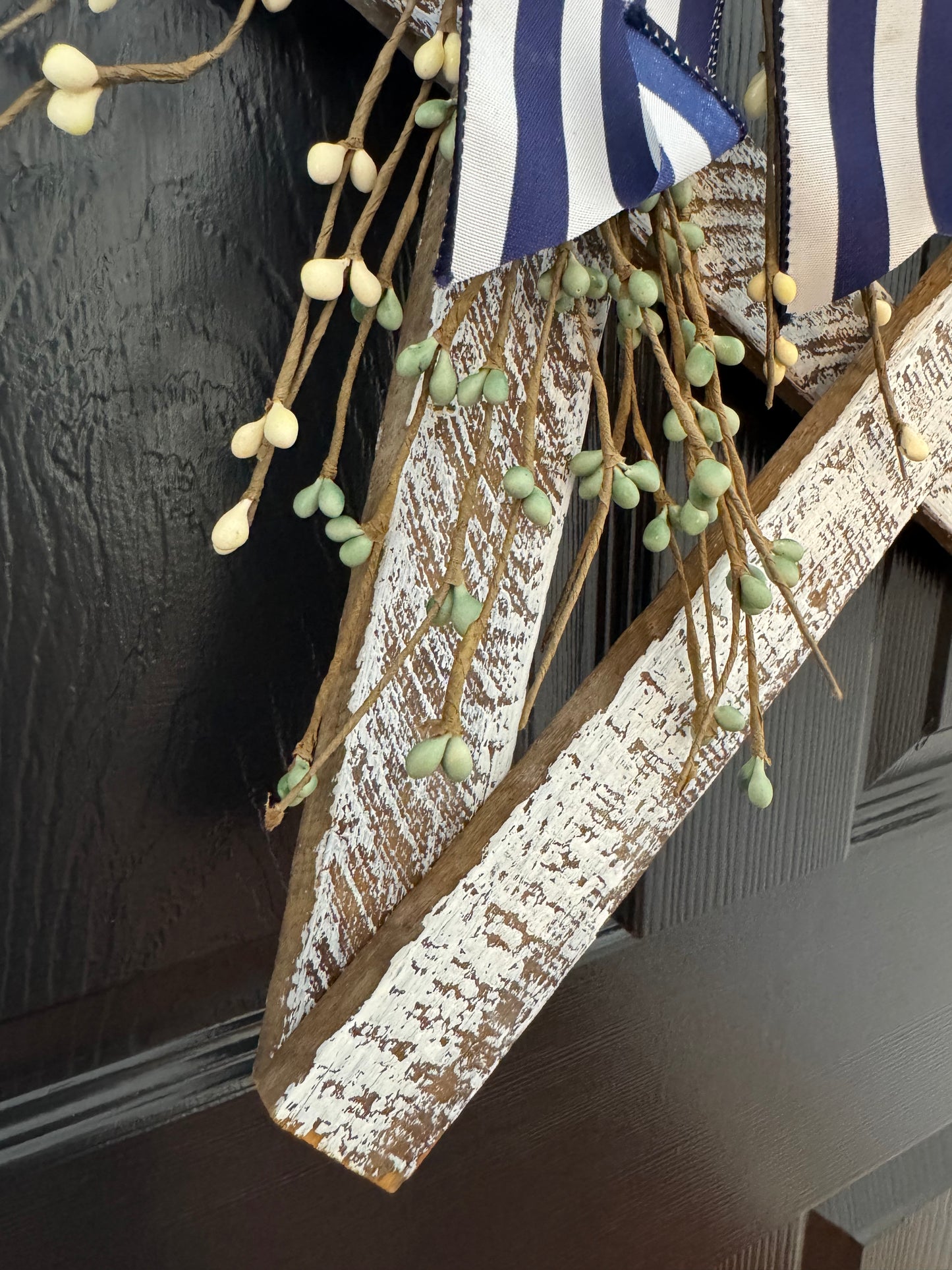 Rustic Wooden Star w/ Anchor & bow – Whitewashed or Plain, Amish Made Nautical summer Wall Hanging, Farmhouse Decoration