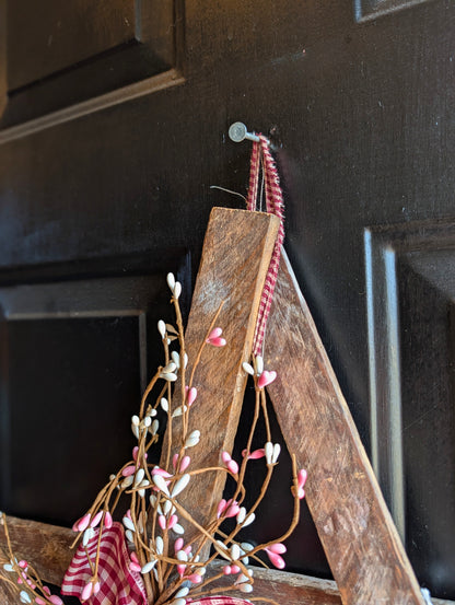 Handmade Wooden Star – Rustic Valentine's Day Farmhouse Decor, 24"