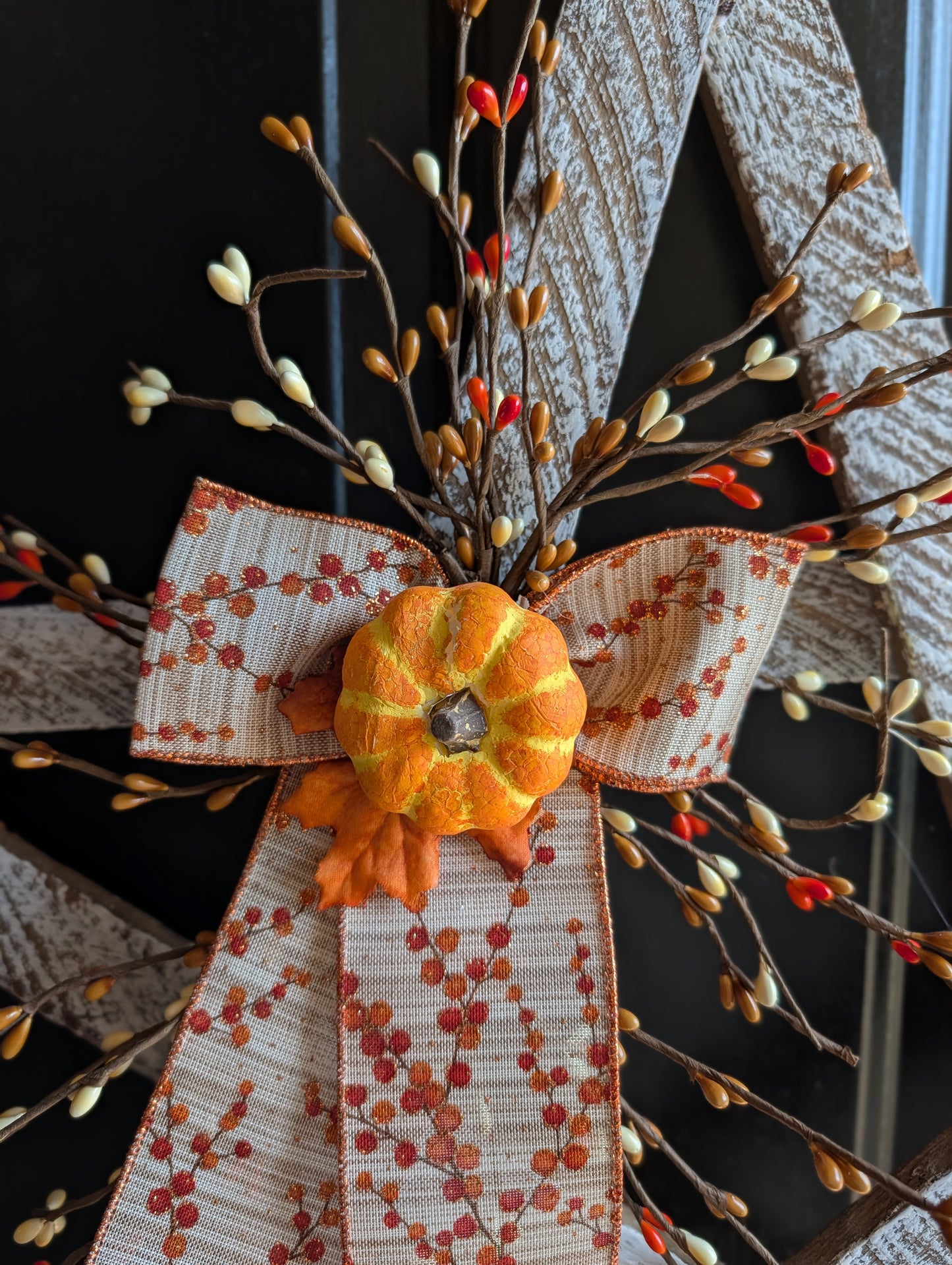 Amish Made Wooden Fall Star | Rustic Farmhouse Door Decor