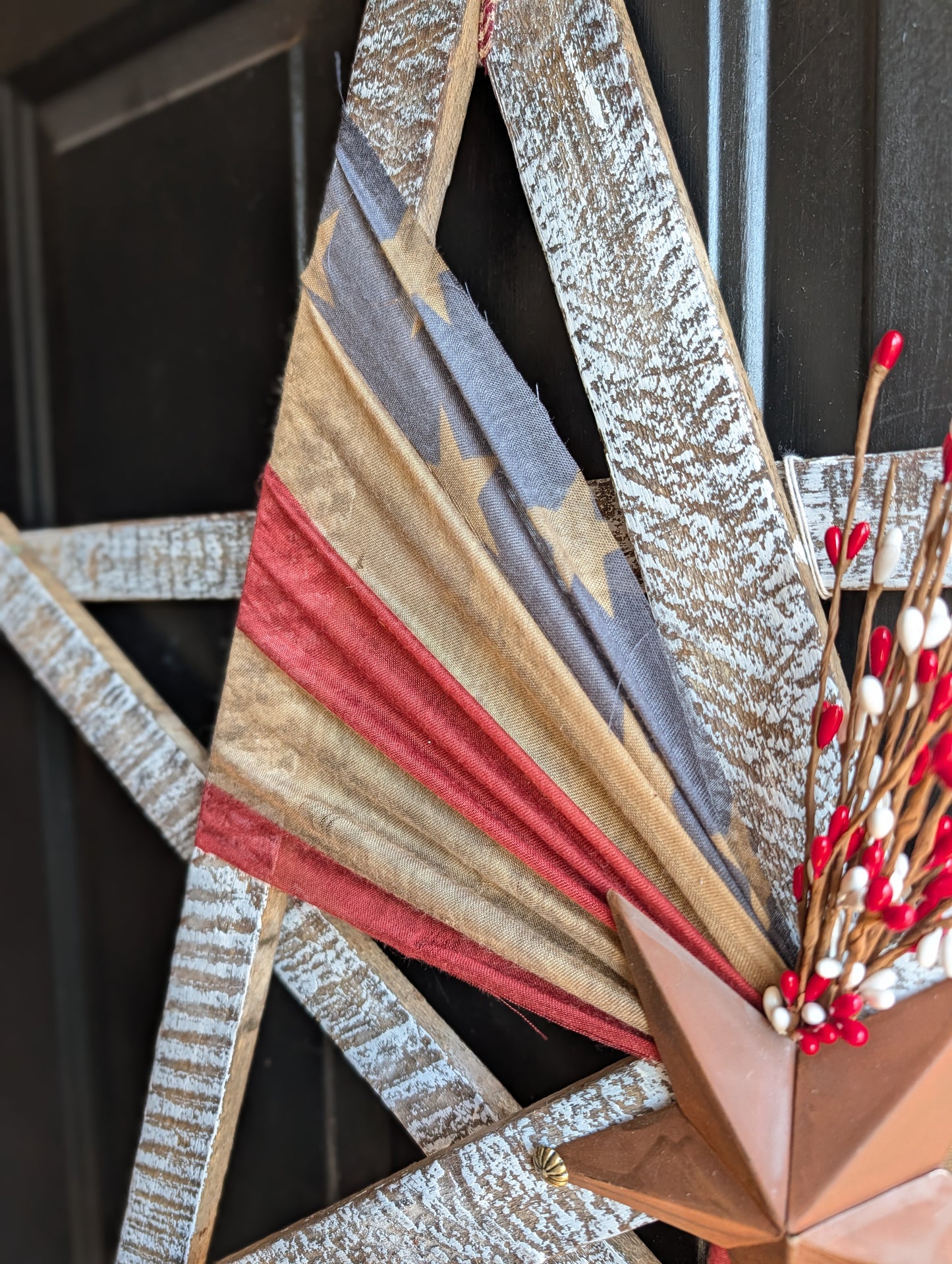 Handcrafted Amish Wooden Barn Star | Americana Patriotic Farmhouse Wall Decor